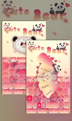 Cute Bear GO Keyboard Theme android App screenshot 0