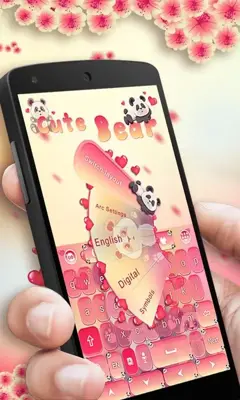 Cute Bear GO Keyboard Theme android App screenshot 1