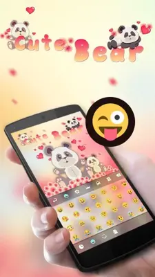 Cute Bear GO Keyboard Theme android App screenshot 3