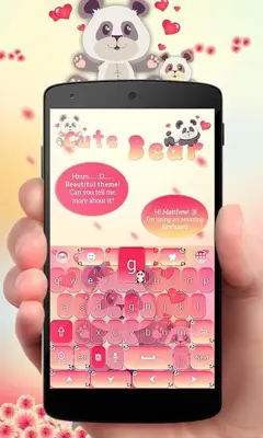 Cute Bear GO Keyboard Theme android App screenshot 4